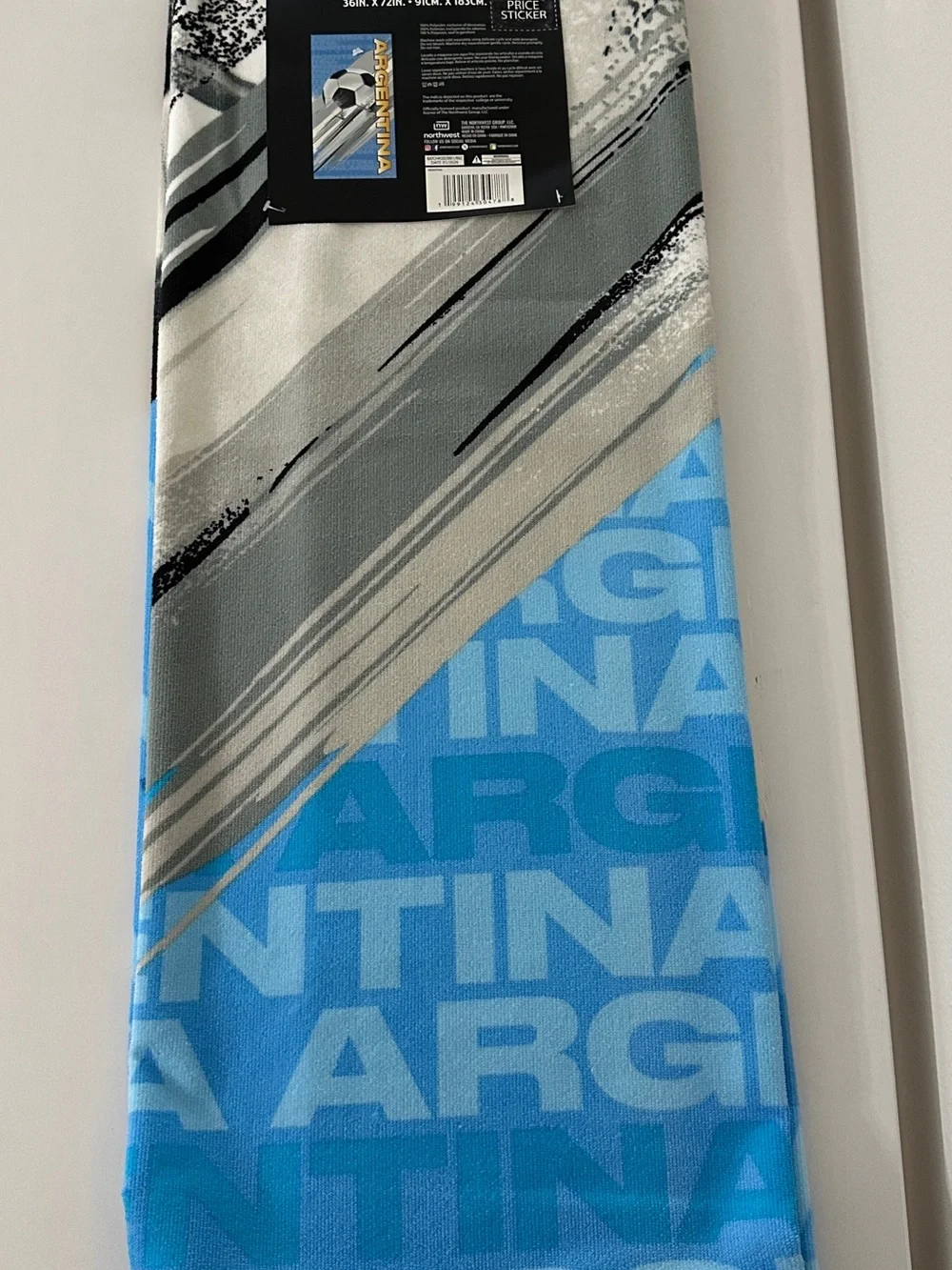 Argentina Soccer Graphic Beach Towel - USA 2026 Soccer World Cup